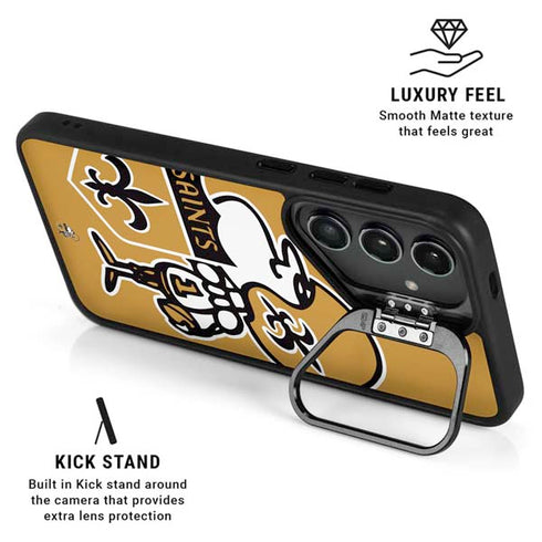NFL New Orleans Saints Retro Logo Galaxy S25 Kickstand Case